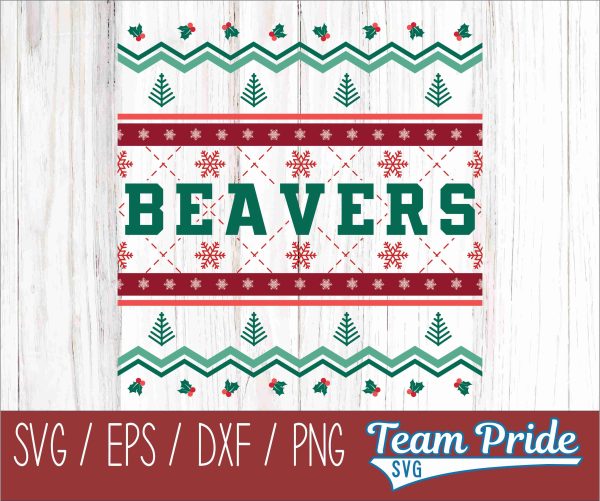 Beavers Ugly Christmas Sweater Festive Holiday Design SVG, EPS, DXF, PNG For Discount