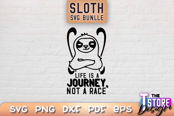 Sloth SVG Design | Lazy Design SVG | SVG File For Sale