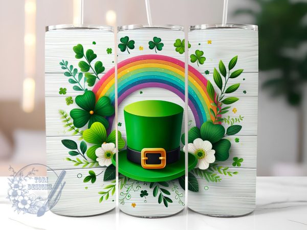 St Patrick s Day 20 oz Skinny Tumbler Sublimation Design, St Patrick s Tumbler Png, Straight & Tapered Tumbler Wrap, Instant Digital Download Online Hot Sale