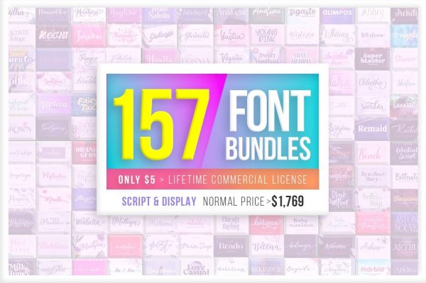 157 Font Bundles For Cheap