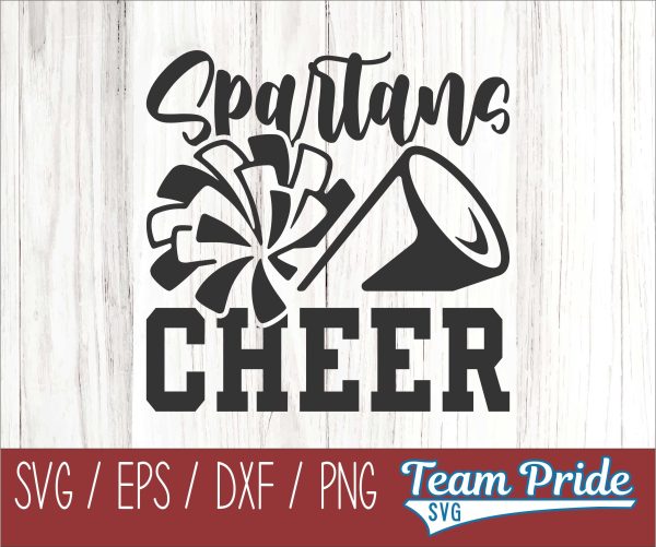 Spartans Cheer SVG Digital Download Printable - SVG, EPS, DXF, PNG Cheap