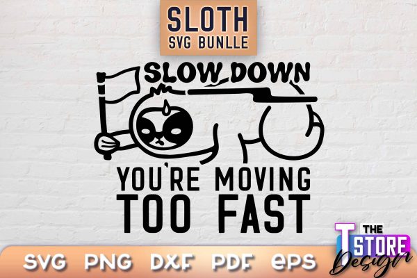 Sloth SVG Design | Lazy Design SVG | SVG File Online Sale