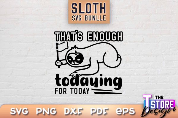 Sloth SVG Design | Lazy Design SVG | SVG File For Sale