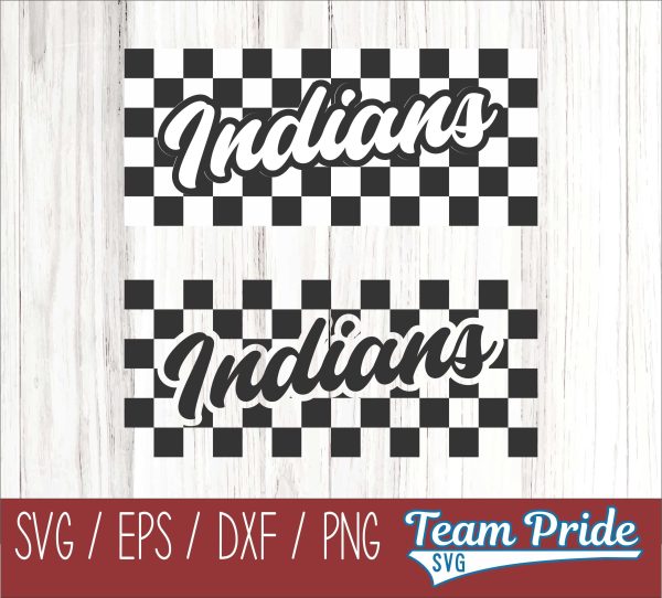 Indians Retro Team Design SVG Digital Download Printable - SVG, EPS, DXF, PNG Supply
