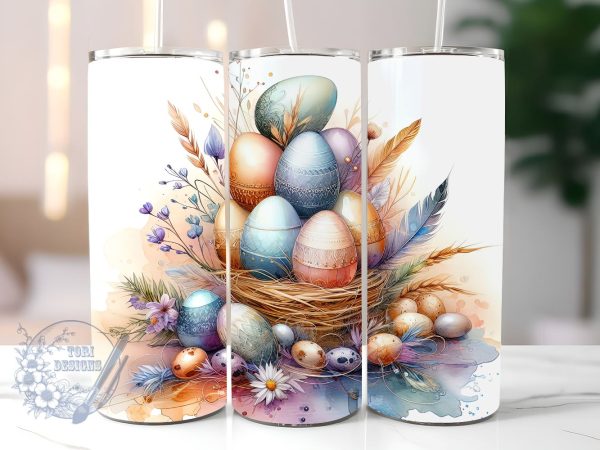 Easter Egg Png, Easter 20 oz Skinny Tumbler Sublimation Design, Happy Easter Tumbler Png, Straight & Tapered Tumbler Wrap, Instant Digital Download Online Hot Sale