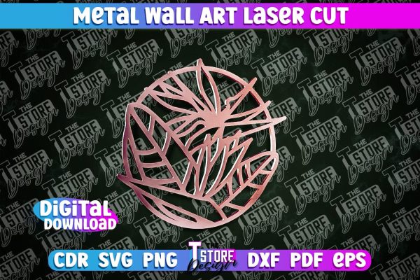 Metal Wall Art Laser Cut | Metal Flowers Laser Cut Design | CNC File For Cheap