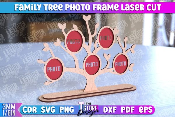 Family Tree Photo Frame Laser Cut | Laser Cut Design | CNC File Online Hot Sale