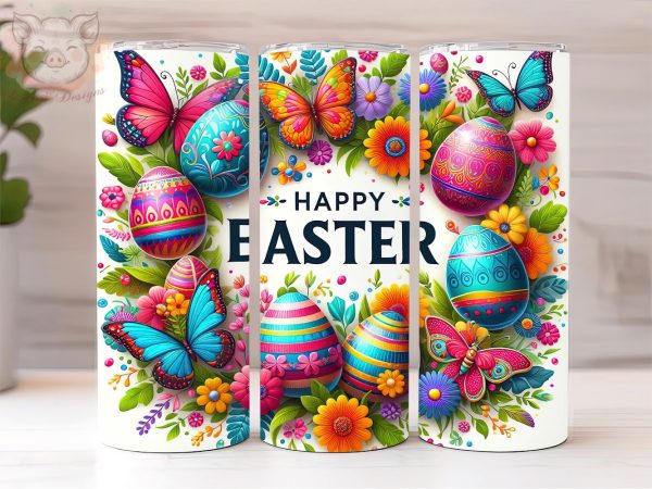 Happy Easter 20oz Tumbler Png, Cute Easter Day Png, Sublimation Design, Watercolor Easter Egg Tumbler Png, Digital Download PNG Cheap