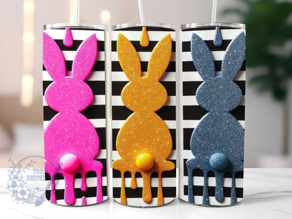 Peeps Easter Bunny 20 oz Skinny Tumbler Sublimation Design, Happy Easter Tumbler Png, Straight & Tapered Tumbler Wrap, Instant Digital Download For Discount