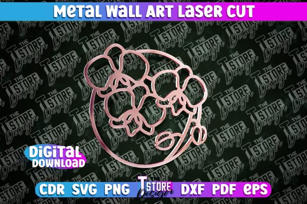 Metal Wall Art Laser Cut | Metal Flowers Laser Cut Design | CNC File Online Hot Sale