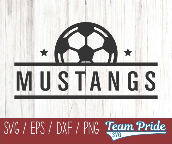 Mustangs Soccer SVG Digital Download Printable - SVG, EPS, DXF, PNG Sale