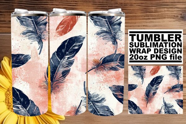 Electric Plume Delight Tumbler Wrap 20oz on Sale