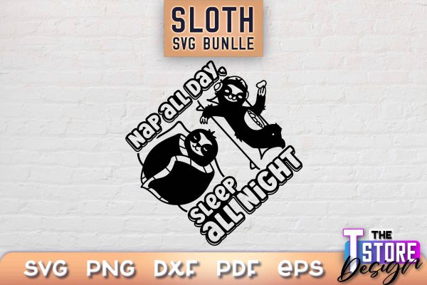 Sloth SVG Design | Lazy Design SVG | SVG File For Cheap