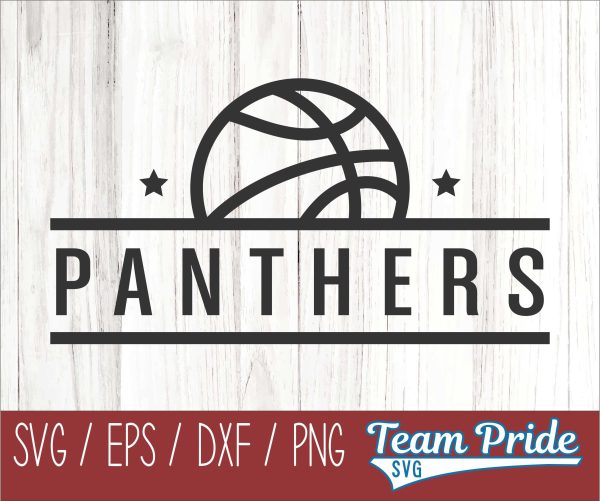 Panthers Basketball SVG Digital Download Printable - SVG, EPS, DXF, PNG 2 Online Sale