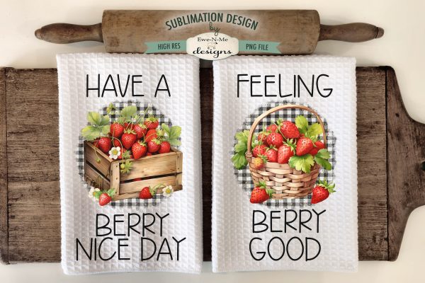 Strawberry Sublimation Kitchen Dish Towel Designs For Cheap