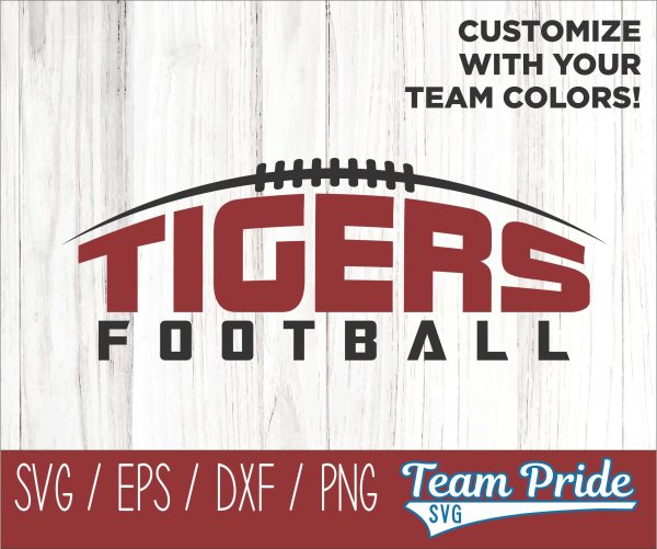 Tigers Football SVG Digital Download Printable - SVG, EPS, DXF, PNG 2 Discount