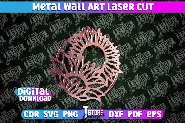 Metal Wall Art Laser Cut | Metal Flowers Laser Cut Design | CNC File Discount