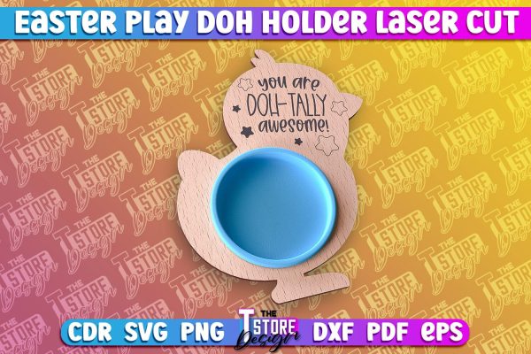 Easter Play Doh Holder Design | Easter Design | CNC File Discount