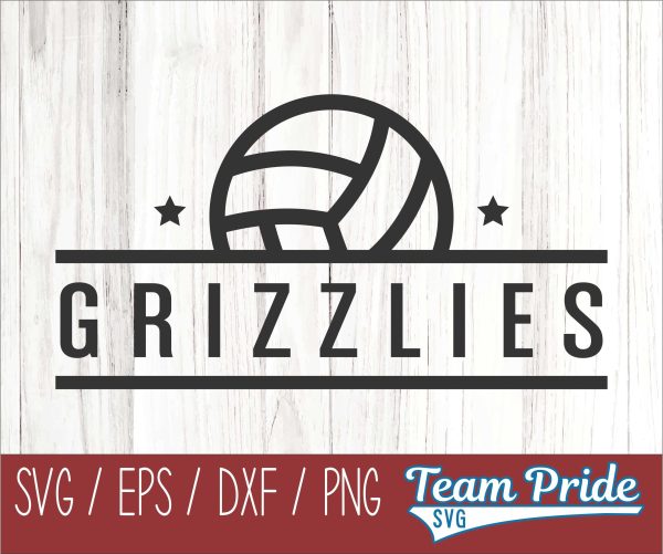 Grizzlies Volleyball SVG Digital Download Printable - SVG, EPS, DXF, PNG 2 For Cheap