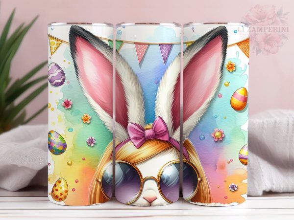 Easter Bunny 20oz Tumbler Wrap PNG, Rainbow Tumbler, Straight & Tapered Tumbler Wrap, Happy Easter Tumbler PNG, Instant Digital Download Online Sale