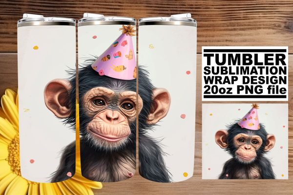 Joyful Zoo Celebration: Watercolor Tumbler Wrap Cheap