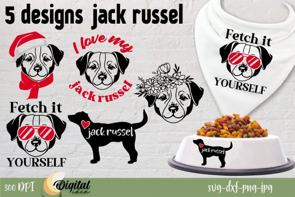 Jack Russell SVG. Dog Small Bundle. Dog SVG Design Supply