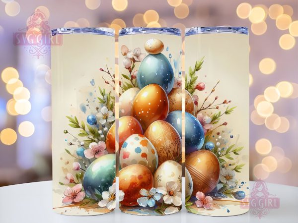 Easter Egg Tumbler, Cute Easter 20oz Tumbler Wrap Sublimation Design, Straight Tapered Tumbler Wrap, Happy Easter Tumbler Png, Instant Digital Download For Discount