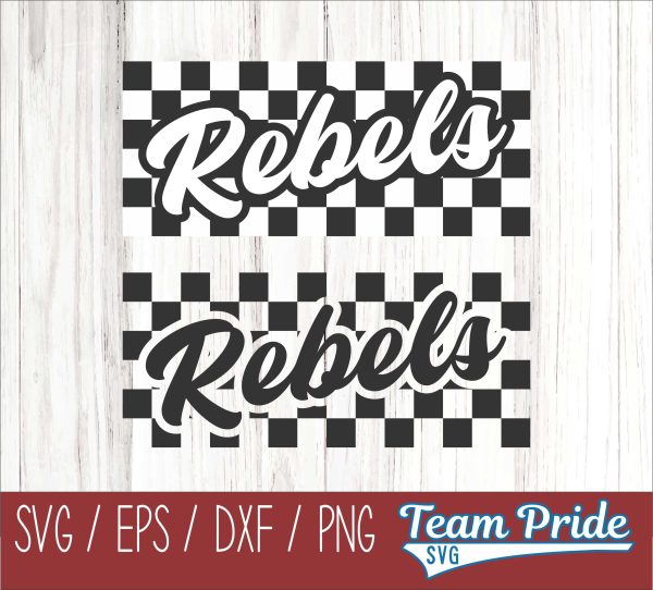 Rebels Retro Team Design SVG Digital Download Printable - SVG, EPS, DXF, PNG For Cheap