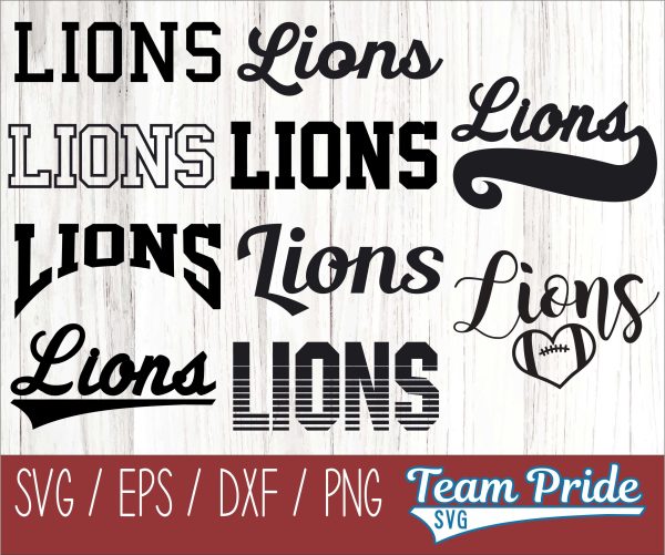 Lions SVG Bundle Digital Download Printable - SVG, EPS, DXF, PNG Hot on Sale
