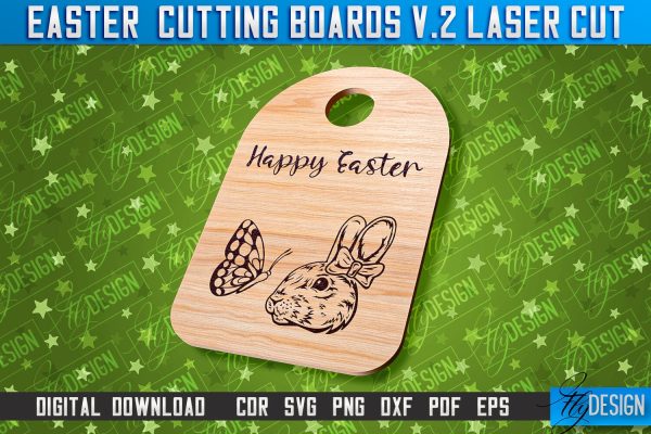 Easter Cutting Boards | Bunny Laser Cut | Easter Design v.2 Sale