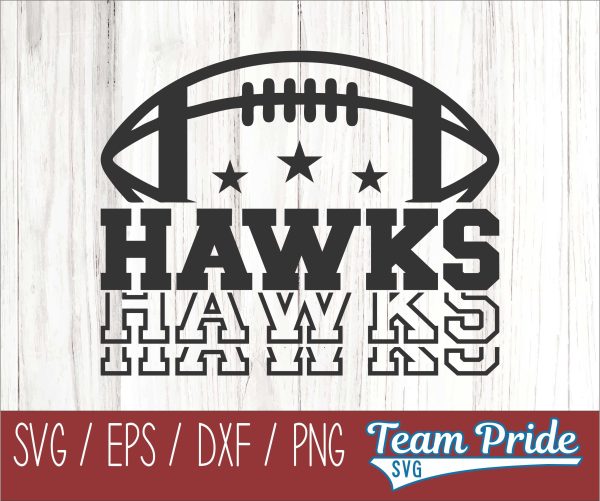 Hawks Football SVG Digital Download Printable - SVG, EPS, DXF, PNG on Sale