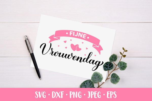 Vrouwendag SVG. Happy Women’s Day in Dutch Sale