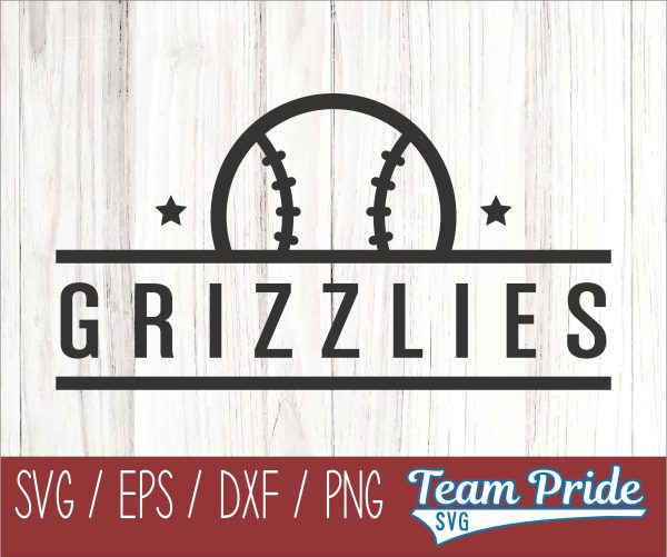 Grizzlies Baseball SVG Digital Download Printable - SVG, EPS, DXF, PNG Cheap