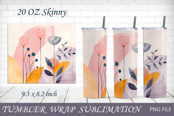 Flower tumbler wrap, Floral 20 oz tumbler sublimation Cheap