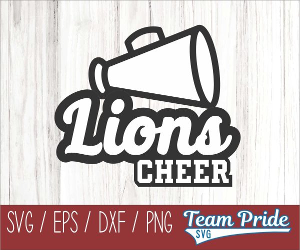 Lions Cheer SVG Printable Digital Download SVG, EPS, DXF, PNG 3 Discount