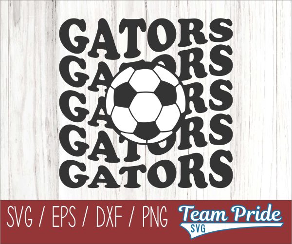 Gators Soccer Retro Wave SVG Digital Download Printable - SVG, EPS, DXF, PNG For Cheap