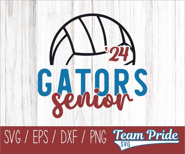 Gators Senior 2024 Volleyball SVG Digital Download Printable - SVG, EPS, DXF, PNG For Discount
