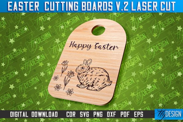 Easter Cutting Boards | Bunny Laser Cut | Easter Design v.2 Sale