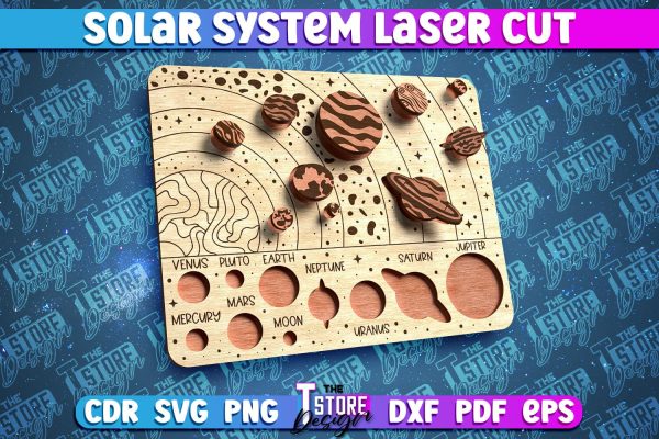 Solar System Laser Cut | Glowforge SVG | Home Decor For Cheap