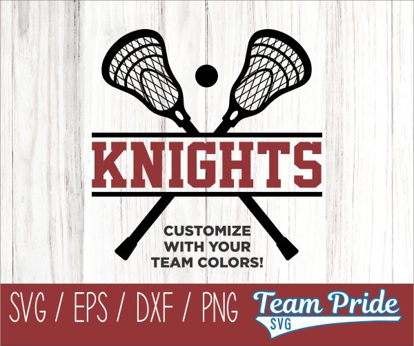 Knights Lacrosse SVG Digital Download Printable - SVG, EPS, DXF, PNG Fashion
