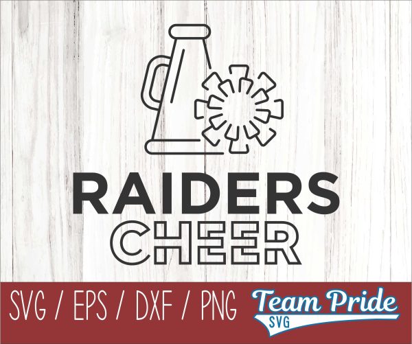 Raiders Cheer Line Art SVG Digital Download Printable - SVG, EPS, DXF, PNG Online Hot Sale