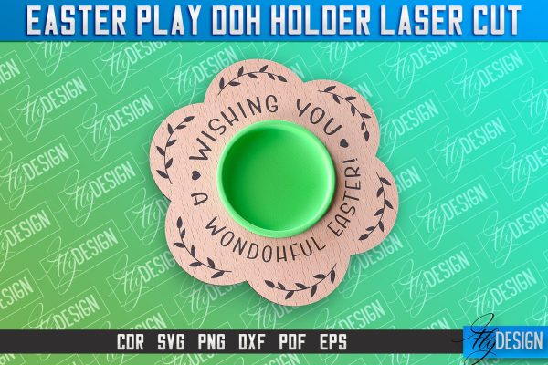 Easter Play Doh Holder Design | Easter Design | CNC File Online Sale