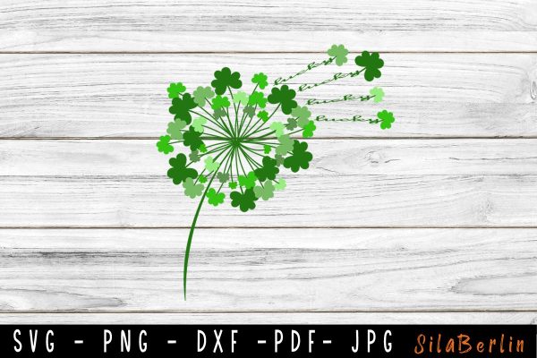 St Patricks Day Dandelion SVG, Shamrock SVG, Lucky SVG, Clover Svg, Dandelions Png, Saint Patrick s Day, Cut File for Cricut Online Sale