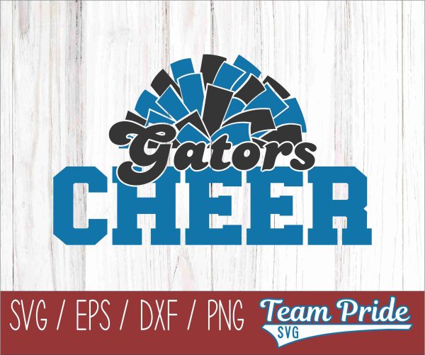 Gators Cheer Pom Pom SVG Digital Download Printable - SVG, EPS, DXF, PNG Sale