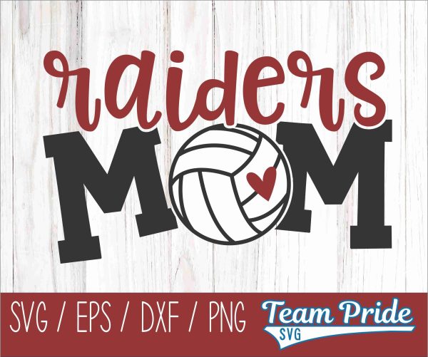 Raiders Volleyball Mom SVG Digital Download Printable - SVG, EPS, DXF, PNG Fashion