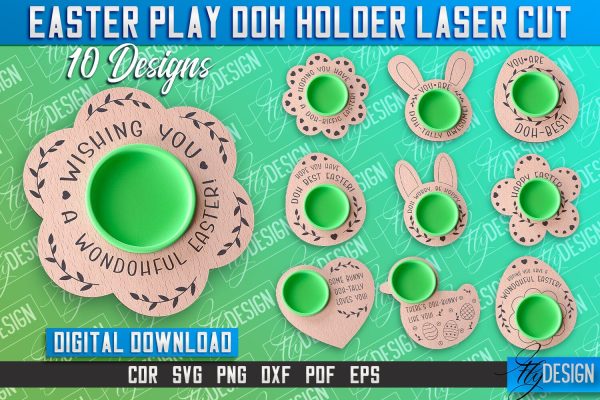 Easter Play Doh Holder Design | Easter Design | CNC File For Sale
