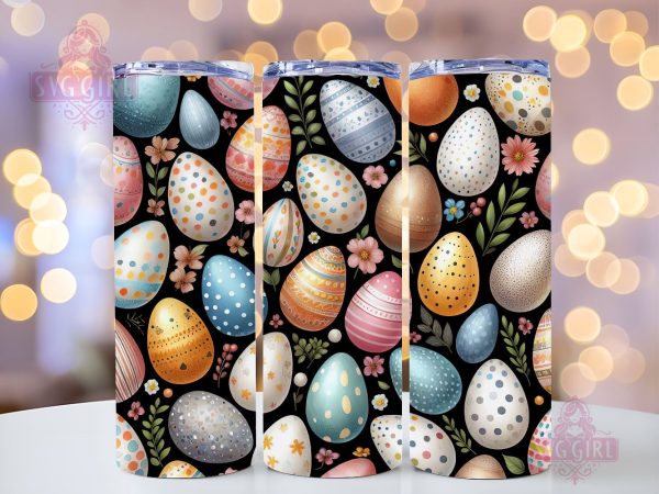 Cute Easter Egg Tumbler, Easter 20oz Tumbler Wrap Sublimation Design, Straight Tapered Tumbler Wrap, Happy Easter Tumbler Png, Instant Digital Download Fashion