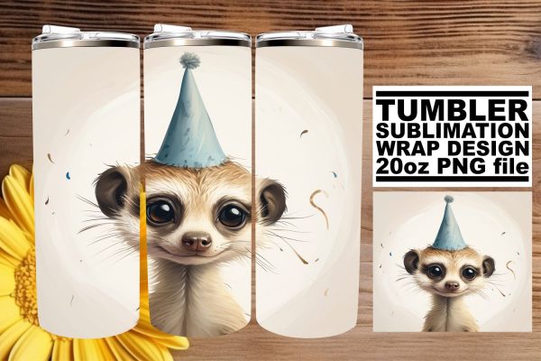 Cheerful Critter Carnival: Animal Tumbler Design Online now
