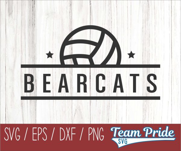 Bearcats Volleyball SVG Digital Download Printable - SVG, EPS, DXF, PNG Hot on Sale