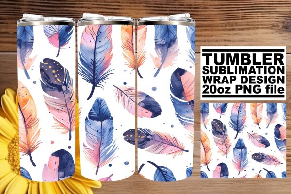 Vibrant Plume Fiesta Tumbler Wrap 20oz Cheap